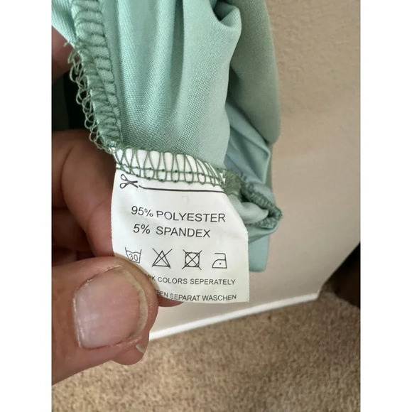 Zeagoo Women's Green Short Sleeve Blouse, green blouse, short sleeve blouse,‎ - Picture 7 of 7